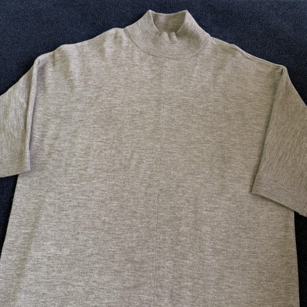 Saturday Sunday By Anthropologie Sweater Dress Womens XL Beige Knit Mock Neck